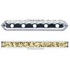 Dreamtime Crystal DC 77730 Rondelle Spacer Bars 5 Hole Jonquil/Silver